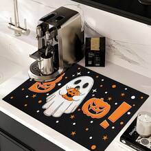 (Hot !!) 1PC Halloween Ghost Pumpkin Pattern, 2D Flat Stove Protector Mat And Non-Slip Heat-Resistant Rubber Stove Cover Mat Suitable For Induction Cooktop, Glass Cooktop And Multi-Function Anti-Scratch Mat, Also Best Choice For Oven, Washing Machine, Dryer And Kitchen Decoration. - Multicolor - View 8
