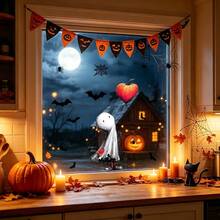 1pc Whimsical Voodoo Ghost Doll Window Film, Electrostatic Adsorption, Reusable, Suitable For Bedrooms, Shops, And Halloween Party Decorations. - Multicolor - View 10
