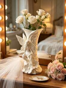 1pc Bohemian Style Flower Fairy Decorative Vase For Fresh/Dried Flowers, Versatile Design Suitable For Multiple Styles, Applicable For Living Room, Dining Table, Office, Coffee Table, Desk And Home Decor. Suitable For: Birthday, Wedding, Christmas, New Year - Multi-style 01 - View 2