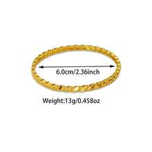 5Pcs 21K Gold Stackable Bangle Set Non-Fading Geometric Arabian Jewelry, Luxury Gold Substitute, Perfect For Daily Wear, Party & Gift - 01 - View 7