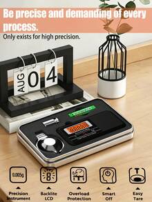 Portable Pocket Scale. Maximum Weighing Capacity 100 Grams, Displays Three Decimal Places, High-Definition Digital Display, Ideal For Weighing Small Items Such As Gold Jewelry And Gemstones. Equipped With An LCD Screen. Batteries Not Included. - jewelry scales - View 3