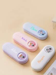 Bộ hộp đựng văn phòng phẩm 2 lớp in logo văn bản tùy chỉnh hình phi hành gia, hộp bút hoạt hình cho học sinh dung tích lớn, hộp bút cao cấp phong cách tối giản siêu đẹp đa năng, quà tặng đồng nghiệp, bạn bè, người lớn tuổi, bạn cùng lớp, giáo viên - Nhiều màu - Xem 4