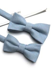 2pcs Parent-Child Bow Ties For Men And Women, Suitable For Business Casual, Street, Daily, Party, Gift, Thickened Velvet Bow Ties - Multicolor - View 7