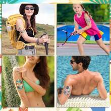 1 Set - 4/8pcs CMG Sensor Waterproof Sweat-Proof Self-Adhesive Tape, Pre-Cut Soft Breathable Durable And Secure Protective Tape, Suitable For Sports And Daily Use, Summer Charming Beach Landscape Pattern G7 Compatible - View 5