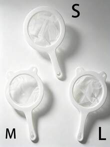 1/3 piezas Colador de alimentos de plástico con doble asa - Filtro de malla fina de nailon, apto para leche de soja, café, jugo, artículos esenciales de cocina, juego de coladores de cocina con malla fina, herramienta de cocina esencial para hornear y preparar, idea de regalo de Navidad para la cocina - Multicolor - Ver 15