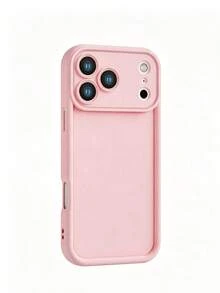 Minimalist Thick Shockproof Pink Phone Case, Compatible With IPhone 17/17Pro/17promax/16 Pro Max/16/16 Pro/16 Plus/16E/15/15 Plus/15 Pro/15 Pro Max/11/12/13/14 Pro Max/XS/XR/11 Pro/11 Pro Max/12 Pro/12 Pro Max/13 Pro/13 Pro Max/7 Plus/14 Pro/14 Pro Max/14 Plus/7 Plus/8 Plus/8/SE2/13, Soft Shell Waterproof Shockproof Scratch-Resistant - Pink - View 2