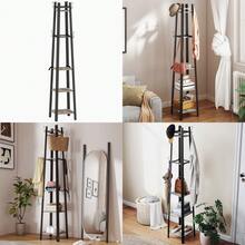 Industrial-Style Four Shelf Coat Stand - Grey/Black - T0001-01-3809 - View 3