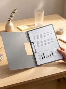 Customized Text LOGO Notebook Clip, Minimalist Aesthetic Clip Notebook, Portable Letter Size Folder, Suitable For Office, School, Women And Teachers, Perfect Gift For Office, School, Medical, Art Projects - Easy To Carry File Folder, Fashionable Stationery, Smooth Surface, Folder, - Notebook Clip - View 3