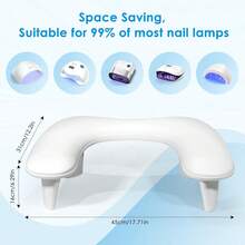 Professional PU Leather U-Shaped Nail Armrest Soft Cushion With Comfortable Inclined Support, White, For Nail Salon - White - View 4