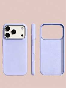 New Luxury Shockproof Soft Beige Phone Case Compatible With Iphone 17 16 15 Pro 14 Plus 13 12 11 17 Pro Max Air XR XS Maz X/XS 7/8 Plus 7/8 Drop-Proof Anti-Slip Silky Design Skin-Friendly Material - Lilac Purple - View 2