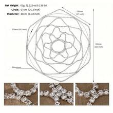 1件波希米亞風水鑽頭鏈,閃亮新娘髮飾,奢華水鑽流蘇頭飾,適用於舞會、派對、婚禮、晚宴、畢業舞會、萬聖節女神、生日派對、派對人士 - 彩色 - 查看 6