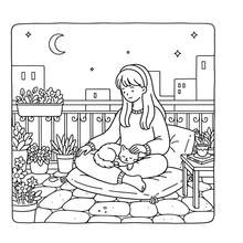 (24頁) 時尚女孩生活著色本，以可愛女性日常生活為主題，適合放鬆與創意，成人與青少年適用，開學、感恩節、復活節、聖誕節與生日禮物 - 單件 - 查看 9