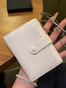 Japanischer & Koreanischer Stil Nischen Design INS Mode Exquisite kleine Geldbörse Münzbeutel minimalistische tragbare Aufbewahrungstasche hochattraktiver Kartenhalter - Weiss - Übersicht 3