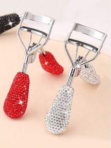 1PC Rhinestone High-End Artificial Diamond Wide-Angle Rhinestone Eyelash Curler Rubber Strip, Durable, Portable,Eyelash Curler,Lash Tech Supplies,Lash Curler,Gifts For Women,Makeup Tools - Multicolor - View 8