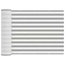 vidaXL Balcony Privacy Screen 150 X 200 Cm Fabric With PU Coating Light Grey And White, Balcony Privacy Screen, Outdoor Privacy, Robust Garden Awning, Waterproof Oxford Fabric, Summer Protection - Light Gray and White - View 2