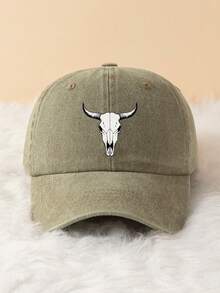 1pc Men's Bull Head Print Baseball Cap, Classic Casual Vintage Fashion Sun Protection Hat, Soft Sweat-Absorbent With Adjustable Size, Lightweight Suitable For Outdoor Sports, Daily Wear, Gatherings And Vacations - Bull Head 3 - View 20
