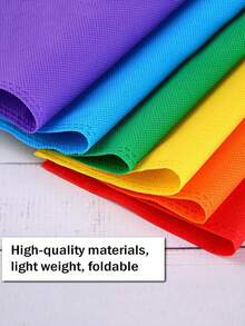 24pcs Colorful Non-Woven Fabric Gift Bags With Handles, Suitable For Parties, Birthdays, Weddings, Holidays, Back To School Season And Valentine's Day Occasions - A - View 9