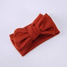 1pc Baby Oversized Bow Headband, Children's Waffle Knit Knotted Headband, Hair Accessory, Valentine's Day - Multicolor - View 14