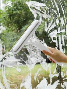 3合1玻璃刮水器,整合刮刀與噴霧瓶,多功能手動玻璃刮水器,可噴水、清潔與刮除玻璃,適用於窗戶、汽車擋風玻璃、鏡子、浴室等,配件齊全,完整清潔工具。1件多功能玻璃清潔刷,內置噴霧瓶與玻璃清潔劑,不留痕跡窗戶清潔工具,家用清潔工具,3合1刮水器,耐用窗戶刮水器,窗戶清潔工具組。 - 款A - 查看 3
