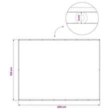 vidaXL Balcony Privacy Screen 150 X 200 Cm Fabric With PU Coating Light Grey And White, Balcony Privacy Screen, Outdoor Privacy, Robust Garden Awning, Waterproof Oxford Fabric, Summer Protection - Light Gray and White - View 3