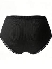 12pcs Girls Fashion Lace Trim Triangle Panties, Bow Decor Fitted Underwear, Comfortable Breathable Polyester Panties - Multicolor - View 5