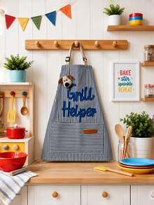 Customized Children's Apron With Yarn Name, Personalized Birthday Gift, Suitable For Girls And Boys, Baking Apron, Little Chef Gift, Cooking Apron - Multicolor - View 3