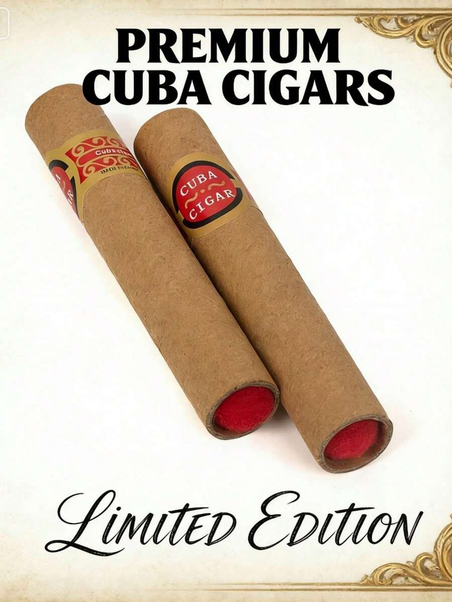10pcs Realistic Cigar Prop Fake Cigarette Model Sticks, Cuban Style Fake Cigar, Entertainment Prop, Movie Prop, Magic Performance Prop, Funny Prank Prop - Multicolor - View 1