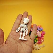 Random Color 1/3/5/10pcs Skull Decor - Colorful Skull Ornaments - Suitable For Halloween Gifts, Home Decor, Car Decor, Collectibles, Home Arrangement, Christmas Gifts, Gift Fillers, Carnival Gifts - Multicolor - View 4