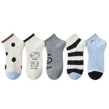 5 Pairs Summer Women's Mid-Calf Socks, Breathable Comfortable Korean Style Casual Daily Versatile Mid-Calf Socks - Multicolor - View 6