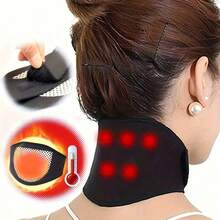 Adjustable Self-Heating Neck Support With Portable Design, Suitable For Office, Travel And Sports - Black - View 1