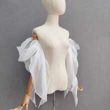 1pc White Bridal Long Arm Petal Sleeve Detachable Decorative Sleeve - Multicolor - View 26