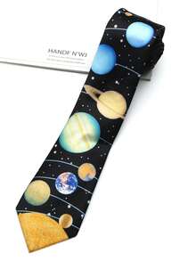 1pc Printed Hand-Tied Tie For Men And Women, Suitable For Casual, Street, Party, Gift - Multicolor - View 6