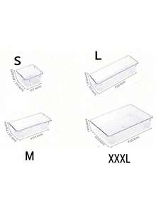 1/5/7/11/18pcs Cosmetic Storage Box, Transparent Drawer Storage Set, 7 Sizes Vanity Organizer, Non-Slip Durable Plastic Divider, Suitable For Cosmetics, Kitchen Utensils, Office Supplies, Home Storage Easy To Clean Storage Box, Multi-Functional Bathroom Use - Multicolor - View 6
