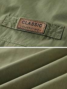 Chaqueta chaleco táctico de trabajo para exteriores con múltiples bolsillos, fina, para hombre, primavera/otoño - Verde militar - Ver 5