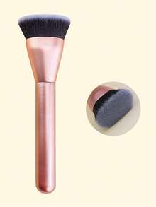1pc Large Foundation Brush With Dense Soft Synthetic Bristles, Blending And Concealing, Suitable For Liquid And Cream Foundation Facial Makeup Tool - Orange - View 8