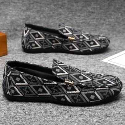 New Men's Versatile Loafers Casual Slip-On Slouchy Shoes Driving Loafers