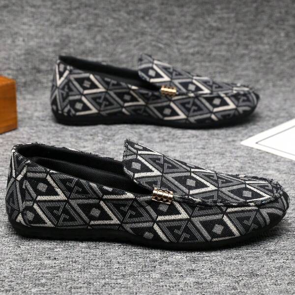 New Men's Versatile Loafers Casual Slip-On Slouchy Shoes Driving Loafers