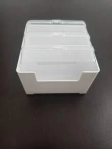 24 piezas/20 piezas/14 piezas/12 piezas/1 pieza Cajas de almacenamiento mini de plástico, cajas transparentes, cajas de joyería portátiles, cajas organizadoras con tapa abatible, adecuadas para el almacenamiento de artículos mini, almacenamiento de joyería portátil - transparente - Ver 14