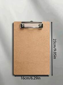 1pc A4A5 Oversized Extra Wide Thick High Density Solid Wood Anti-Pressure Drop-Resistant Waterproof Moisture-Proof Fine Polished No Burrs Natural Wood Clipboard - Wood Color - View 9