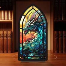 2D Flat Style, 1pc Dragon Shaped Bookend Decor - Gothic Library Sign, With Dragon And Book Spine Design, Suitable As Christmas, Valentine's Day, Thanksgiving Gift For Readers And Fantasy Book Fans, Also As Library Or Desk Decoration (Candle Not Included) - A - View 6