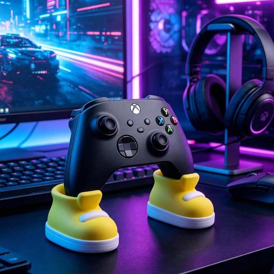 Game Controller Fun Stand - Colorful Shoe-Shaped Storage Rack, Compatible With PS4, Controllers, Suitable For Birthday/Christmas/Valentine's Day Gifts, Desktop Decoration, Controller Holder, Gaming Accessories Back To School - View 1