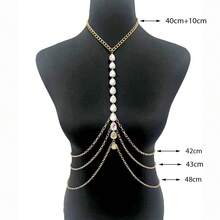 1 sợi dây xích đeo thân bằng hợp kim nhôm nhẹ cho nữ, trang sức cơ thể gợi cảm đa năng phối cùng đồ bơi và váy slip dress - HK0034 - Xem 8