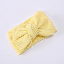 1pc Baby Oversized Bow Headband, Children's Waffle Knit Knotted Headband, Hair Accessory, Valentine's Day - Multicolor - View 9