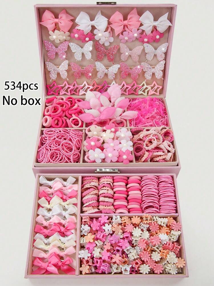 Bộ phụ kiện tóc mới 534 món, combo ngọt ngào và thời trang dành cho các cô gái, món quà dự tiệc ngày lễ tuyệt vời nhất dành cho chị em gái và bạn bè. - Nhiều màu - Xem 1