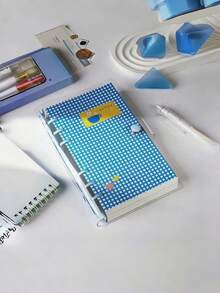 A6 Grid PVC Transparent Loose-Leaf Notebook, Waterproof Soft PP Cover With Removable Inner Pages, 60 Pages Lined/Blank/Grid Options, No Sharp Edges, Large Capacity Portable Planner Diary, Classroom Notes Scrapbook For Middle And High School Students, Cute Cartoon Student Back To School Stationery Holiday Gift - A - View 10