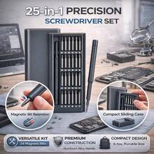 25-In-1 Premium Precision Screwdriver Set, Multi-Function Phone And Tablet Disassembly Repair Tool, Durable Plastic Material, No Charging Function - Equipped With Various Screwdriver Bits. (Random Style Shipped) - Multiple Styles - View 4
