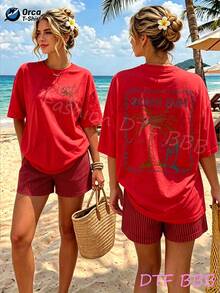 Women T-Shirts - 紅色 - 查看 1