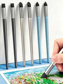 3pcs Oil Pastel Friction Pen Set, Outline Pen, Blending Set, Outline Pen, Blending Pen, Rich Color Wax Crayon, Soft Head Gradient Sponge Ball, Coloring Brush Tool, 3 Styles, Washable, Essential Art Supplies - Sets - View 13
