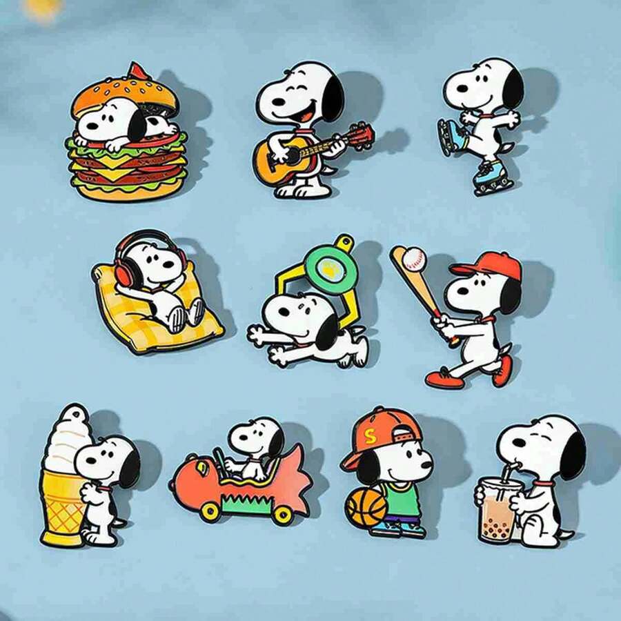 1 buah Bros Kartun Snoopy Baru 2026, Didesain dengan Cermat, Cocok untuk Pakaian, Tempat Pensil, Ransel, dan Topi, Ucapkan Selamat Tinggal pada Aksesori Niche yang Monoton, Cocok untuk Berbagai Acara sebagai Hadiah atau Penghargaan (Gaya Acak) - MultiWarna - View 1