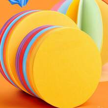 1 Pack, 10 Colors, 100 Sheets Round Colored Cardstock Thick Cut Stack Paper, DIY Handcraft Material For Art Greeting Cards, Gift Tags, Handwritten Posters, Labels; Ideal Holiday Decor, School Stationery & Back-To-School Supplies - Round - View 9